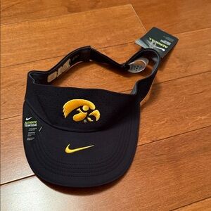 Nike Iowa Hawkeye Black Visor with Gold and Yellow Accents